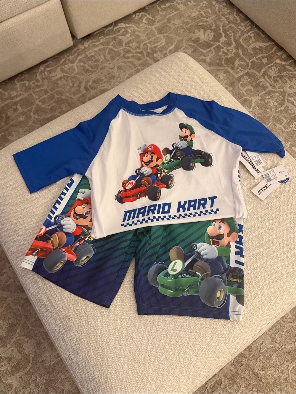 Nintendo Mario Kart Boys Swim Set - Blue/White/Green